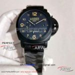 Perfect Replica Panerai Luminor GMT 44MM Watch - PAM00438 Solid Black Case And bracelet